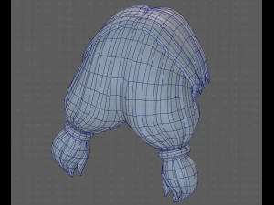 Base Hair for girl V31 3D Model