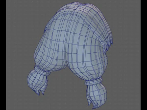 Base Hair for girl V31 3D Model