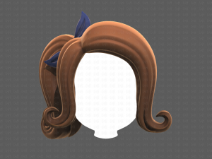 Base Hair for girl V32 3D 모델