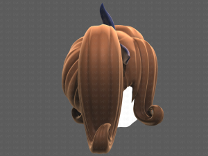 Base Hair for girl V32 3D 모델