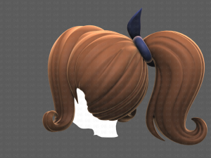 Base Hair for girl V32 3D 모델