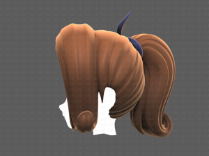 Base Hair for girl V32 3D 모델