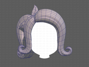 Base Hair for girl V32 3D 모델