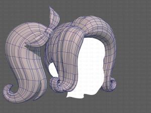 Base Hair for girl V32 3D 모델
