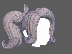 लड़की के लिए बेस हेयर V32 3D मॉडल