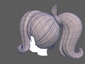 Base Hair for girl V32 3D 모델
