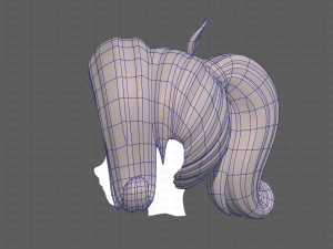 Base Hair for girl V32 3D 모델