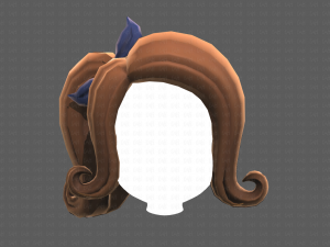 Base Hair for girl V32 3D 모델