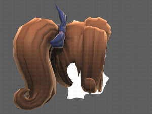 Base Hair for girl V32 3D 모델