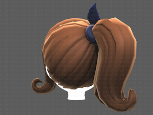 Base Hair for girl V32 3D 모델