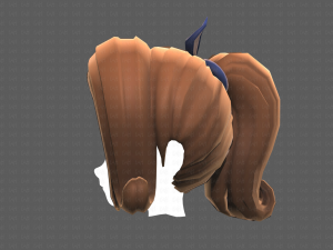 Base Hair for girl V32 3D 모델