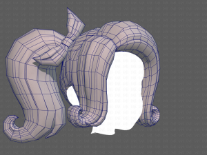 Base Hair for girl V32 3D 모델
