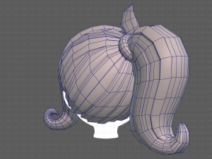 Base Hair for girl V32 3D 모델