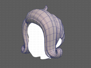 Base Hair for girl V32 3D 모델