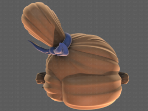 Base Hair for girl V32 3D 모델