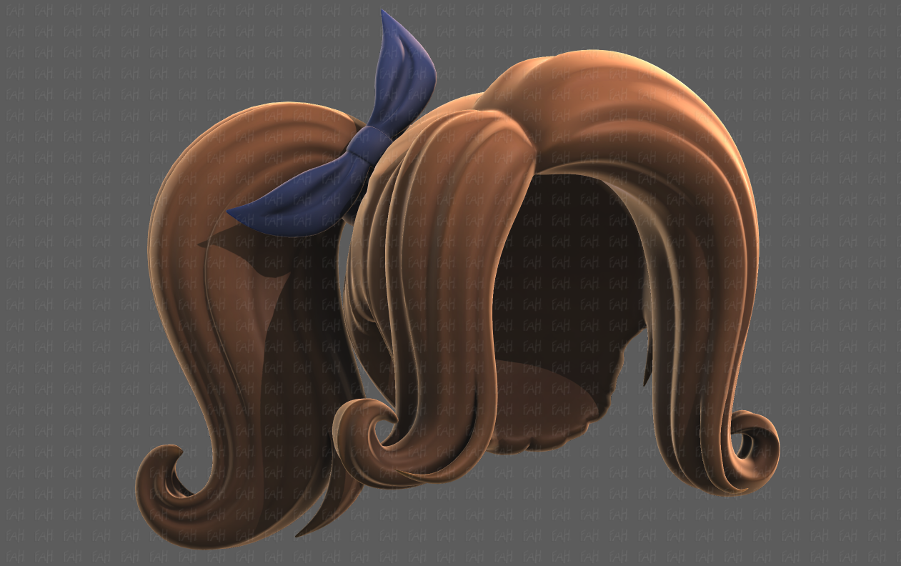 Base Hair for girl V32 3D Model in Clothing 3DExport