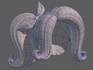 Base Hair for girl V32 3D 모델