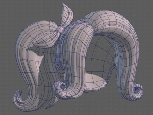 लड़की के लिए बेस हेयर V32 3D मॉडल