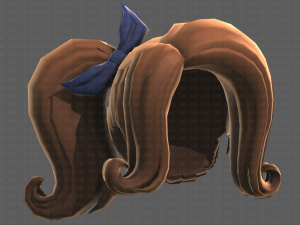 Base Hair for girl V32 3D 모델