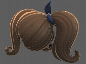 Base Hair for girl V32 3D 모델
