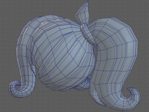 लड़की के लिए बेस हेयर V32 3D मॉडल