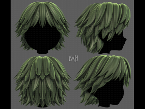 3D Hair style for boy V95 Model 3D