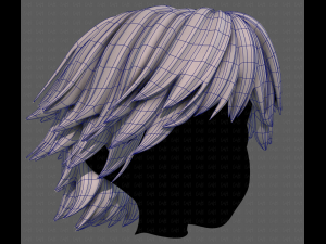 3D Hair style for boy V95 3D Model