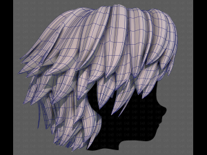3D Hair style for boy V95 3D Model