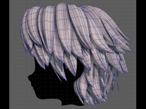 3D Hair style for boy V95 3D Model