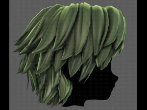 3D Hair style for boy V95 3D Model