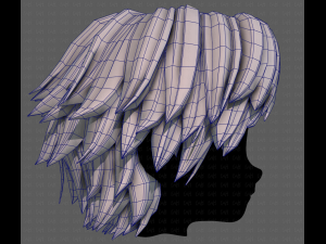 3D Hair style for boy V95 3D Model