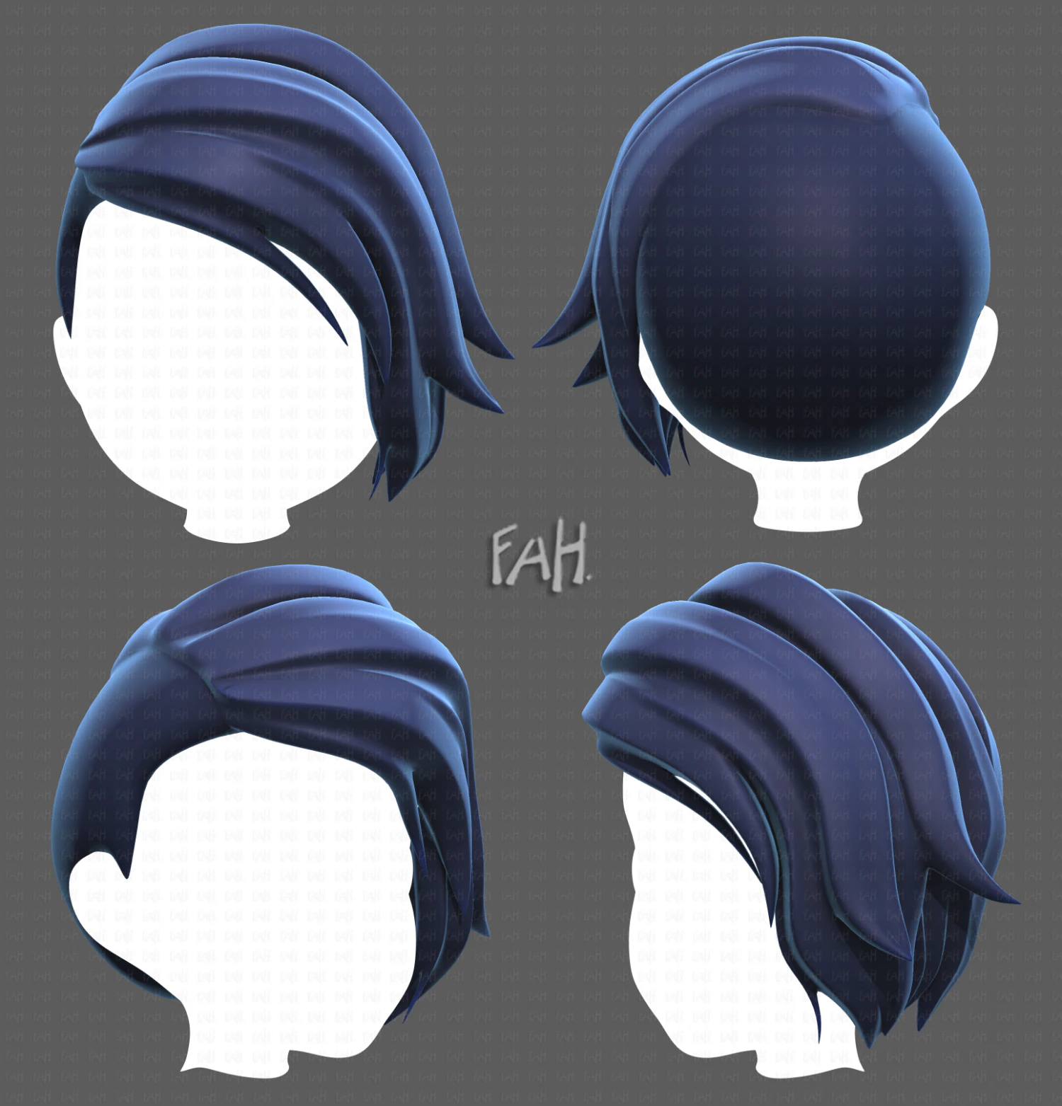 Base Hair for Boy V31 3D Model .c4d .max .obj .3ds .fbx .stl .blend