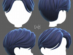 Cabelo Base para Menino V32 Modelo 3D