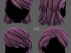 Estilo de cabelo 3D para menino V96 Modelo 3D