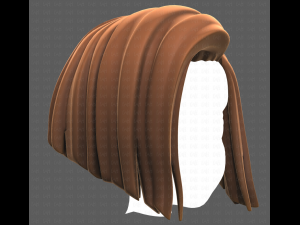 Base Hair for girl V33 3D Model