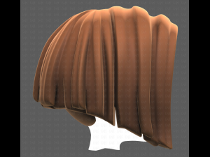 Base Hair for girl V33 3D Model