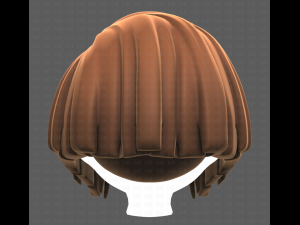 Base Hair for girl V33 3D Model