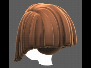Base Hair for girl V33 3D Model
