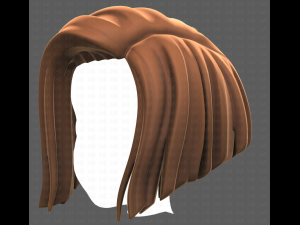 Base Hair for girl V33 3D Model