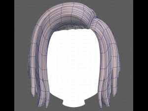 Base Hair for girl V33 3D Model