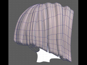 Base Hair for girl V33 3D Model