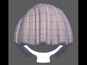 Base Hair for girl V33 3D Model
