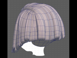 Base Hair for girl V33 3D Model