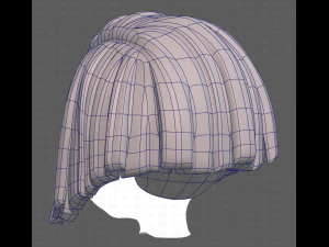 Base Hair for girl V33 3D Model