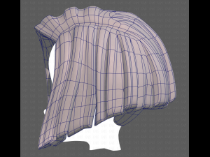 Base Hair for girl V33 3D Model