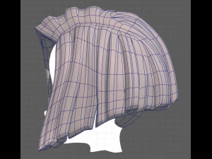 Base Hair for girl V33 3D Model