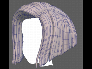 Base Hair for girl V33 3D Model