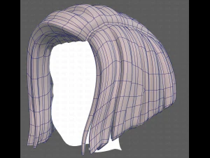 Base Hair for girl V33 3D Model
