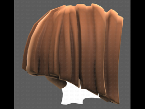 Base Hair for girl V33 3D Model