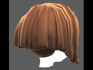 Base Hair for girl V33 3D Model